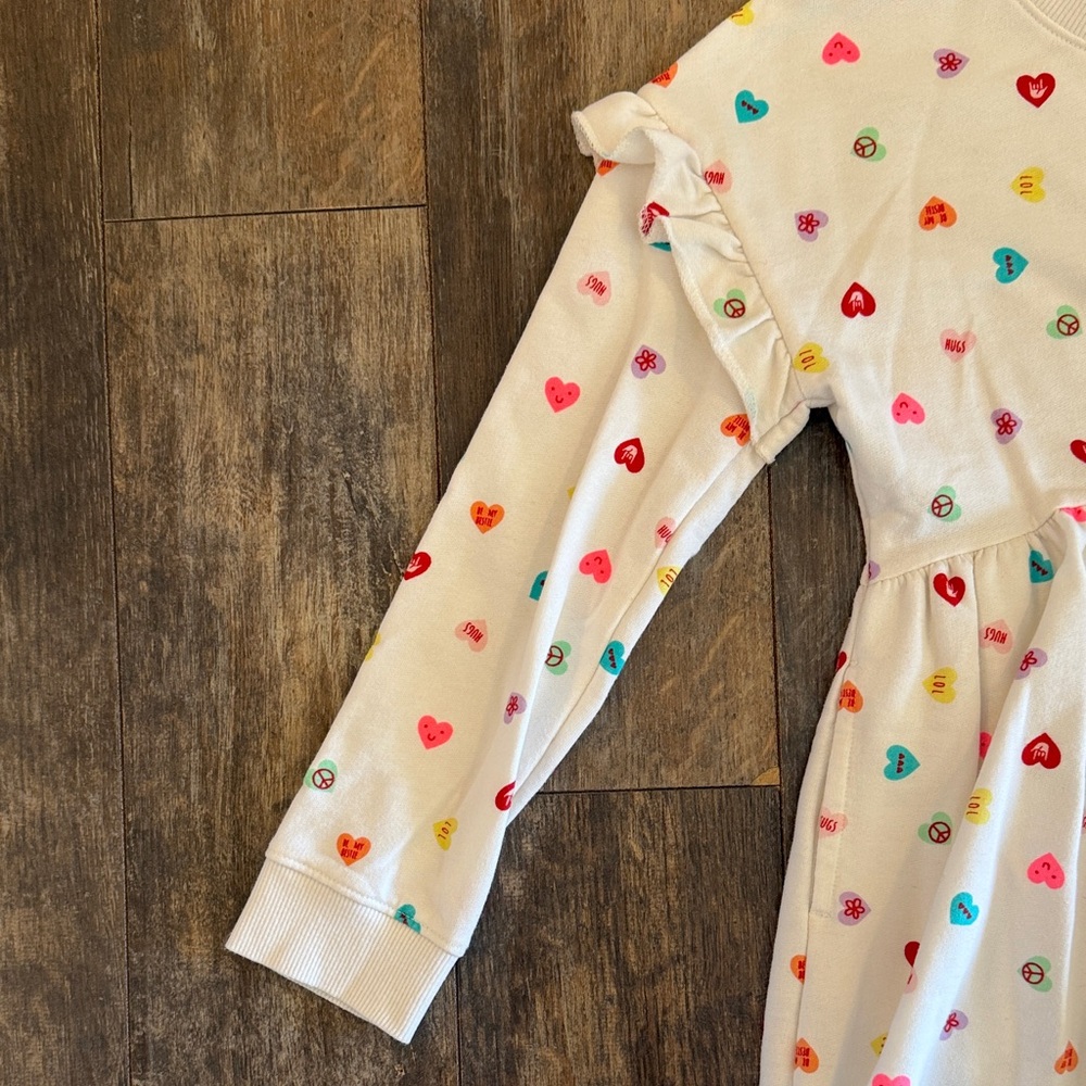 Cat & Jack Multicolor Heart Print Dress - Picture 5 of 11